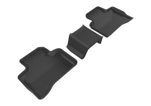 Mercedes-Benz GLC-Class Floor Mats - Rear - 3D MAXpider - Kagu - Black - `16-`20 Mercedes-Benz GLC-Class Floor Mats - Rear - 3D MAXpider - Kagu - Black - `16-`20